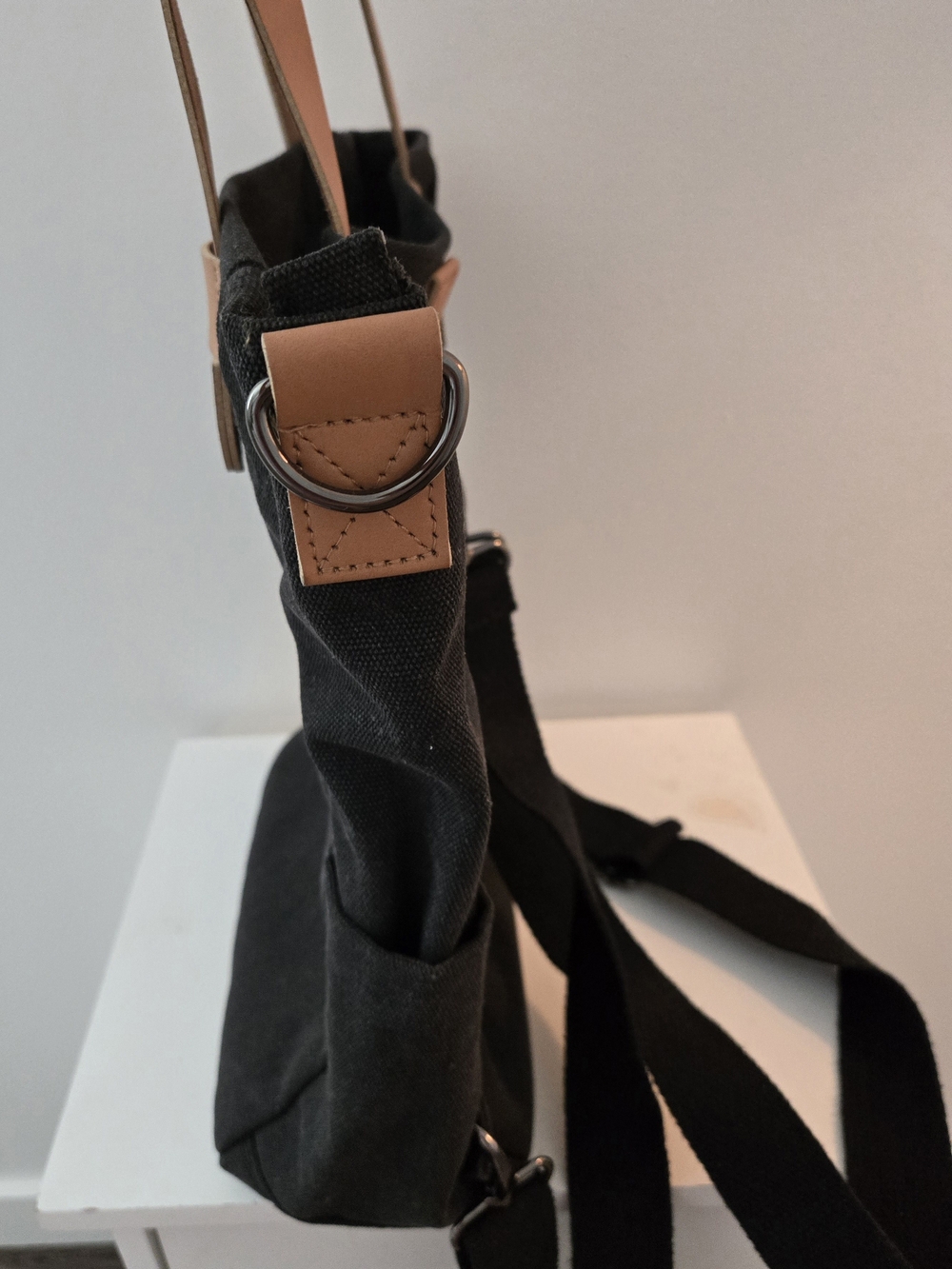 Black Canvas Backpack - Picture 5 of 5